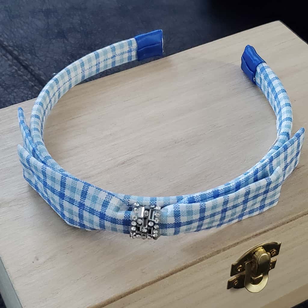 Cintillo diadema en tela y piedras