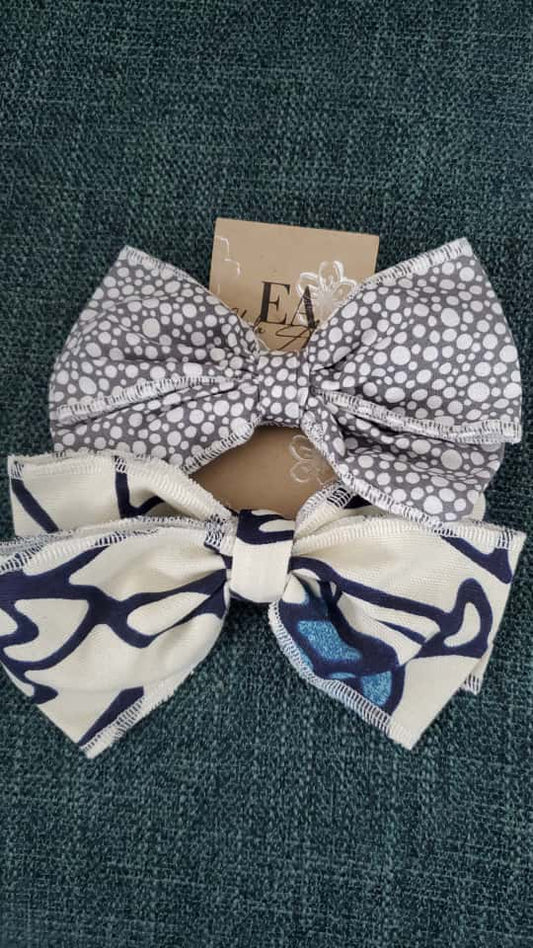 Par de lazos de tela algodon